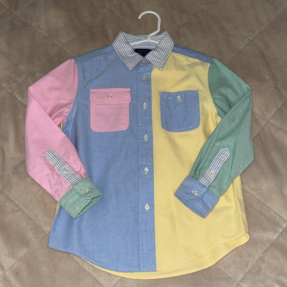 Polo Ralph Lauren Kids Colorblock Chambray Button Down